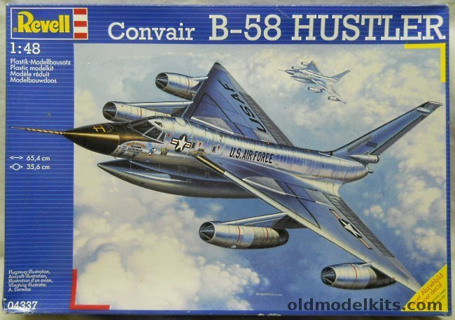 Revell 1/48 Convair B-58 Hustler Supersonic Bomber - (ex-Monogram), 04337 plastic model kit
